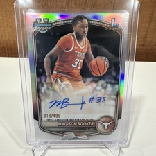 2025-26 Bowman Basketball Chrome Madison Booker 1st Bowman AUTO Refractor /499