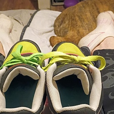 Nike Colorblock Sneakers 394656-37 Yellow Green Gray Pink Lace Up Low Top