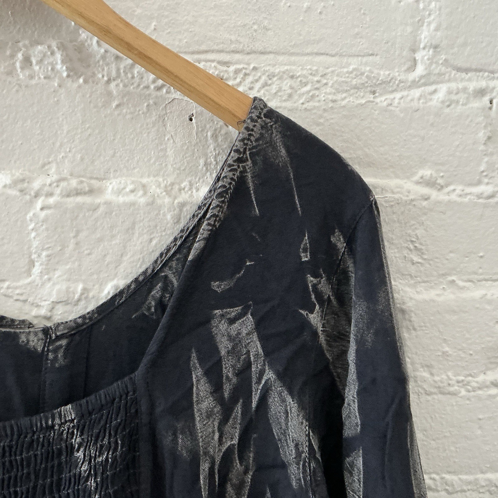 Sacred Threads Tunic Top Womens Size S/M Whimsigoth Lace-Up Boho Fairy Lace Hem