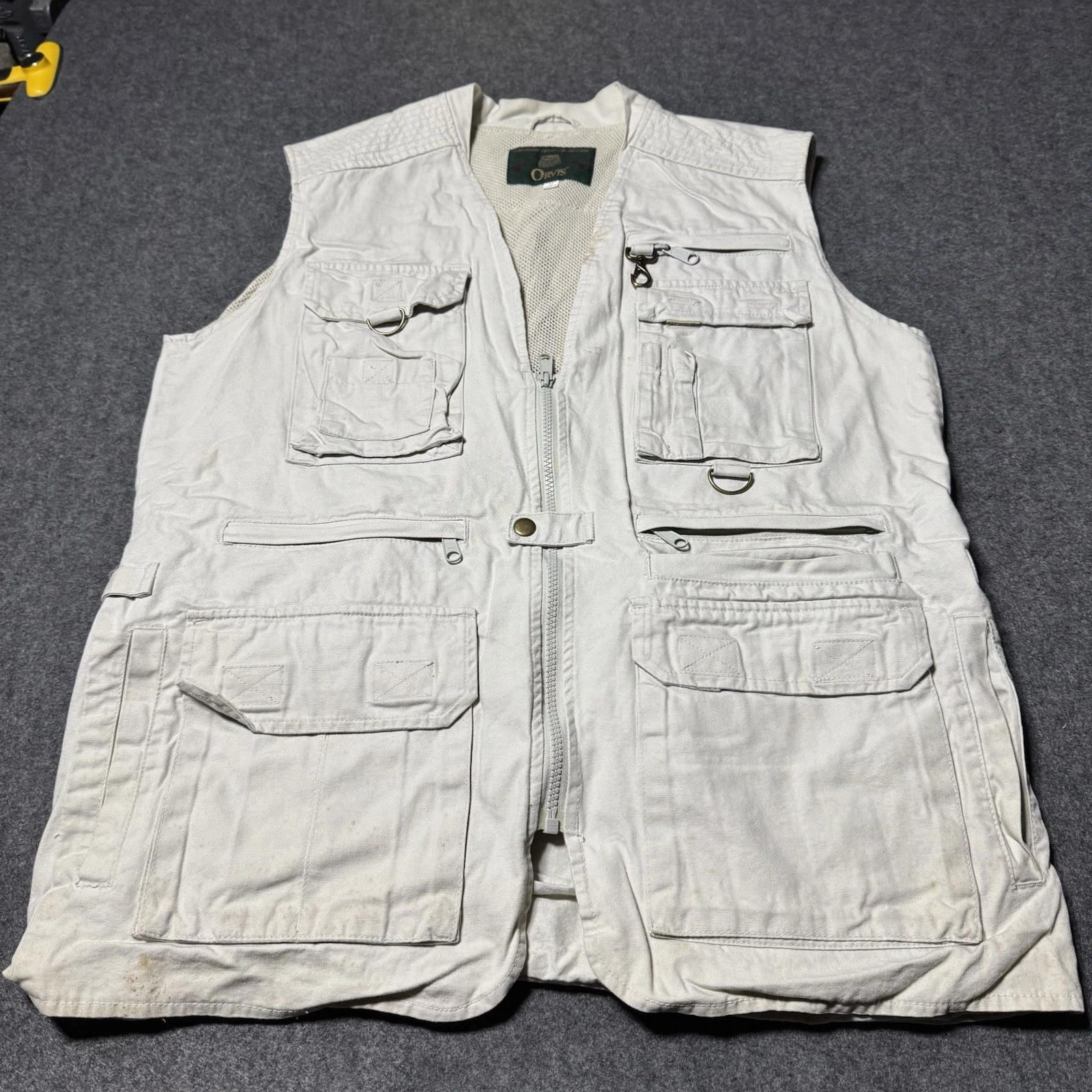 Vintage Orvis Fishing Vest Utility Pocket Fly Fishing Hunting Safari Size M Mens