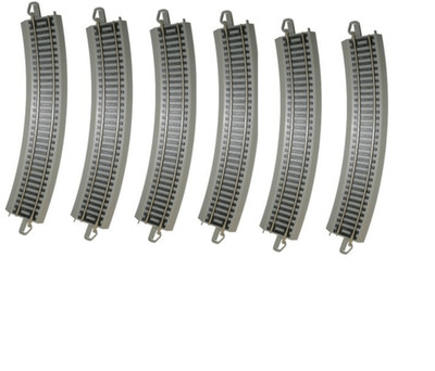 Bachmann 44580 HO Scale E-Z Train Track Silver/Gray 18'' Radius Curved 12 pcs