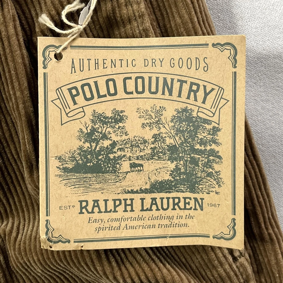 Pantalones Vintage Polo Country Ralph Lauren Hombres 38 (36) Pana Plisada Watson EE. UU. Foto 4 de 4