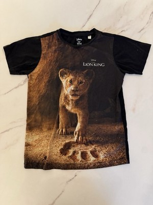 Disney Lion King Simba Live Action Graphic Adult T-Shirt Size L Black Cotton