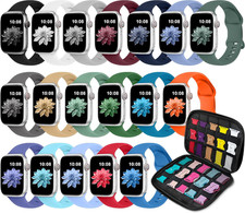 18 Pack Sport Band Compatible with Apple Watch Bands 40mm 41mm 38mm 46mm 45mm 44