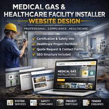 Professional Website Design for Medical Gas & Healthcare Facility Installers