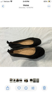 #ad #ad Ballet Flats Black Suede Women’s 7.5 38 $22.50