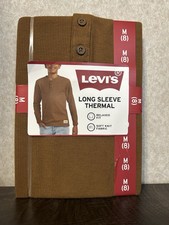 Levi's Boys Soft Waffle Thermal Henley Long Sleeve Tee Size M 8 NWT
