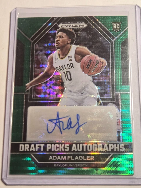 2023 Prizm Draft Picks Adam Flagler Autograph Green Pulsar /25 DPA-AFG