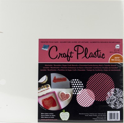 3er-Pack Grafix lebensmittelecht Handwerk Kunststoffplatten 12 Zoll x 12 Zoll 25/Pkg-mattiert 0,0075 K75FCP2