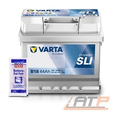 VARTA AUTOBATTERIE 12V 44Ah STARTERBATTERIE 440A B18 + 10g BATTERIE-POL-FETT
