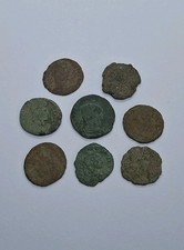 Ancient Roman Bronze Coins x8 – Uncleaned – Low Grade Lot 2