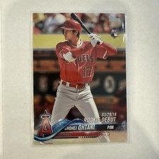 2018 Topps Shohei Ohtani Angels Rookie Debut US285 Update Series GOAT Dodgers 