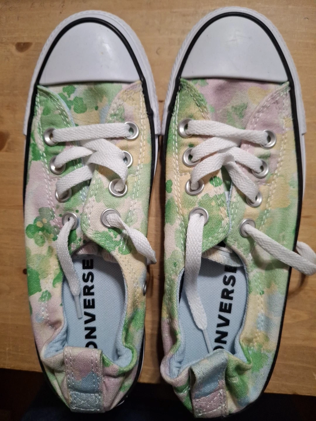 Converse taglia bambino 6 verde rosa giallo