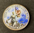 Colorized Kennedy JFK Half Dollar World War I The War To End All Wars Free Ship