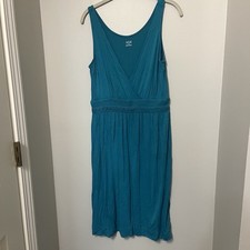 ANA A New Approach Sleeveless knee length Dress Teal Size M Euc casual
