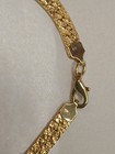 Vintage Herringbone Nugget Gold Plated Double Sided Necklace 25 Grams  — photo 10