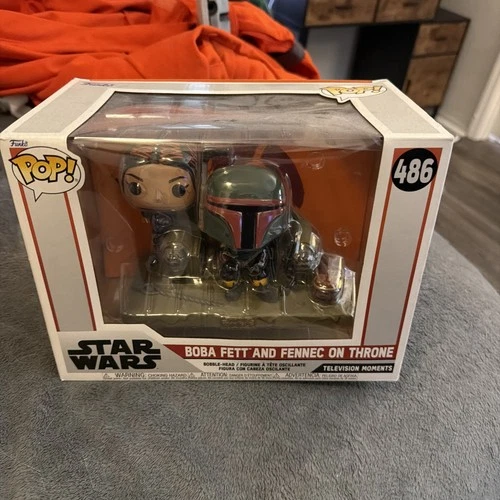 Funko Pop! Moments: Star Wars - Boba Fett and Fennec on Throne #486 In Protector
