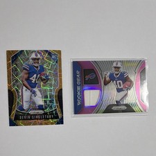 Panini Prizm Football Devin Singletary Buffalo Bills Rookie Card Lot 2 Cards