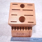CUTCO KNIFE BLOCK HOMEMAKER+8 ONLY HONEY OAK #1748 EXCELLENT AS PICTURED 18 SLOT
