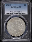 1923-S PEACE SILVER DOLLAR PCGS AU-55
