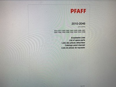 Pfaff 2010 Manual Manual  Digital