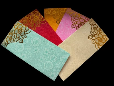 10 Luxury Designer FANCY ENVELOPE GIFT WEDDING MONEY For OCCASIONS WALLET COLOUR