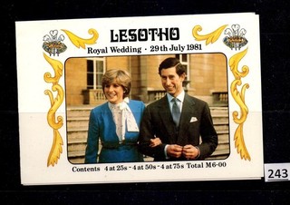 # LESOTHO 1981 BOOKLET MNH DIANA FLOWERS