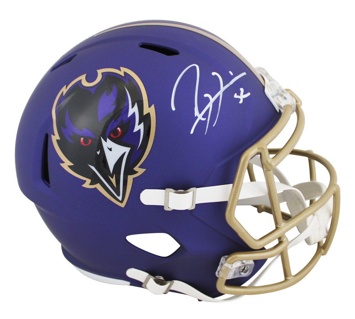 Ravens Ray Lewis Signed 2024 On-Field Alt Full Size Speed Rep