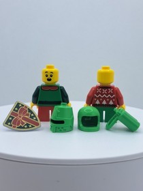 Lego Christmas Elf Lot of 2- Space Elf & Knight Elf (HOL383 & HOL387) from 41843