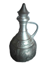 SKS DESIGN Schnapsflasche Flasche ZINN 95% punziert Korkverschluss 16,5 cm