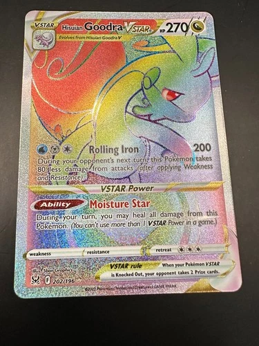 Hisuian Goodra Vstar Rainbow Rare Pokemon Lost Origin 202/196