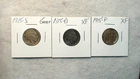 1915 PDS 3 COIN BUFFALO NICKEL  SET GOOD TO XF CIRCULATED 5C Coins BUY IT NOW!