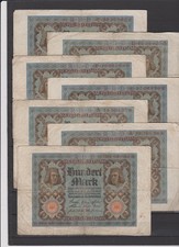 16 Stück Reichsbanknoten , Deutsches Reich , Lot, Hundert  Mark siehe scan