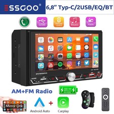 2 DIN 6.8" Autoradio Wireless Apple Carplay Android Auto AM FM RDS Bluetooth USB