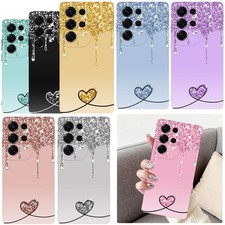 For Samsung Galaxy S26 Ultra S24 S25 A16 Gorgeous TPU Case Glitter Printed Cover