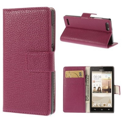 Flip Case Business Case Huawei Ascend G6 - Stand Book Deep Pink