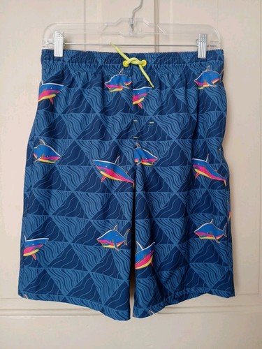 Wonder Nation Boys Quick Dry Swim Shorts Size XL (14-16) Sharks NWOT