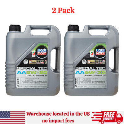 LIQUI MOLY Special Tec AA SAE 5W-30, 5 L, Fully synthetic engine oil, Pack of 2