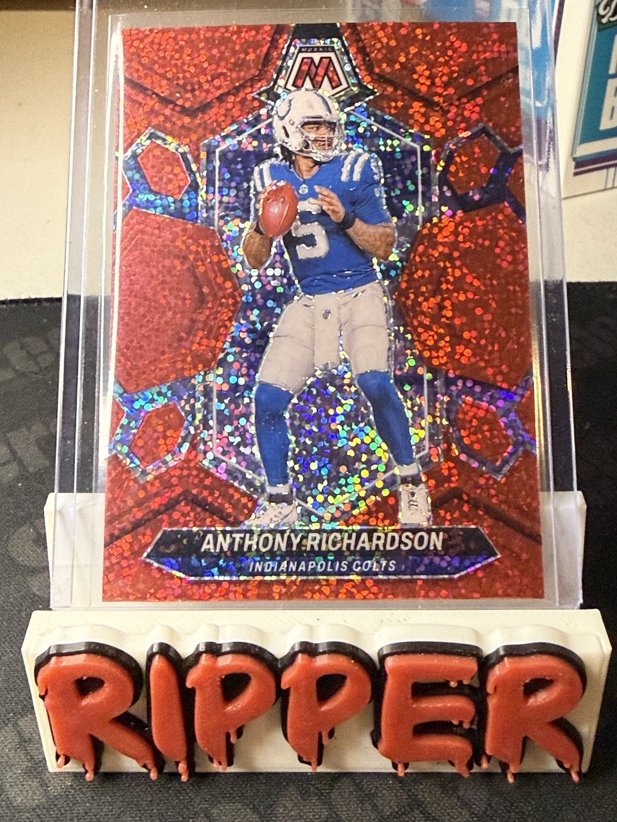 2024 Panini Mosaic - Anthony Richardson #92 Red Sparkle Prizm
