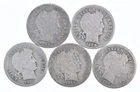 Better Lot 5 1898 1908-D 1906-S 1903-O 1898 Barber Dime 0.50 Face *160
