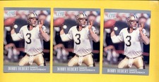 1991 Fleer Ultra BOBBY HEBERT New Orleans Saints Update Card 3-Card Lot