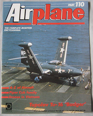 Airplane Issue 110 Tupolev Tu-16 'Badger', Piper Cub & Super Cub cutaway drawing