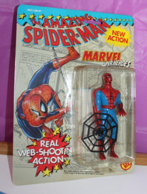 Marvel Super Heroes The Amazing Spider-Man With Real Web Shootin Action 1991 Toy