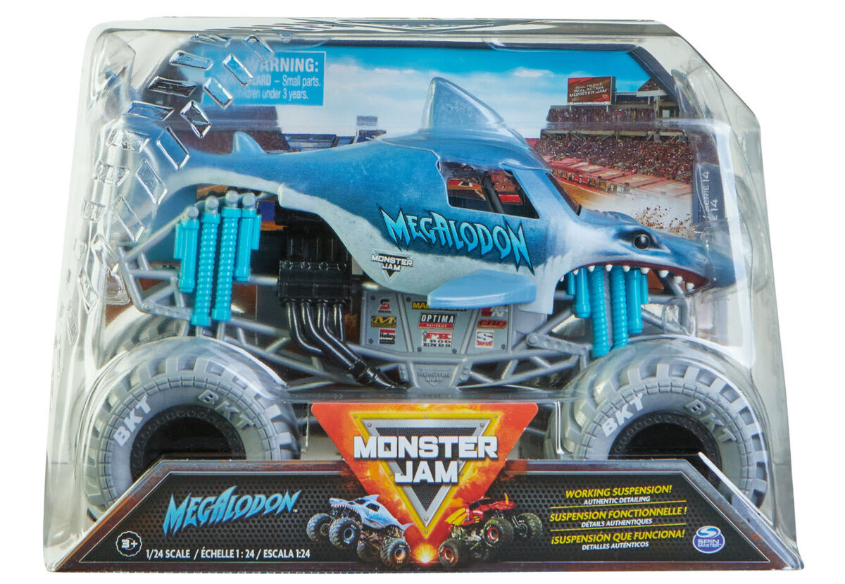 Hot Wheels Monster Trucks Shark Spin Out de jogos Conjunto