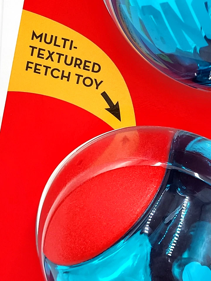 KONG Squeezz Action Ball MEDIUM Red 3 Pack Squeaky Dog Fetch Toy  - Image 4 of 4