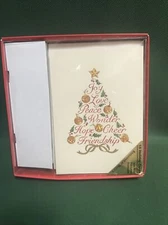 Macy's Holiday Collection 18 NEW Christmas Greeting Cards & Envelopes NIB TREE