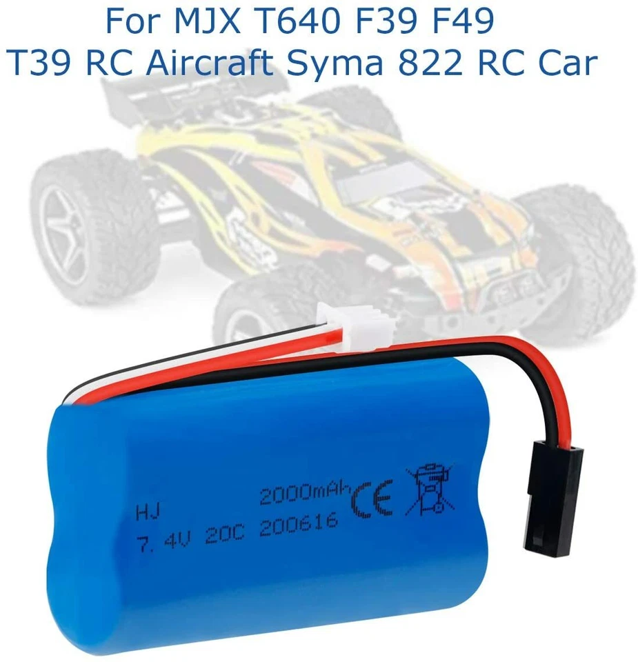 7,4v 2000mah 20c Lipo Akku Für Mjx T640 F39 F49 T39 Rc Flugzeug Syma 822 Rc Auto - Bild 4 von 4