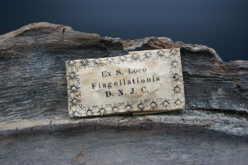 † 19TH DNJC FLAGELLATION RELIC RELIQUARY WAXSEALED JERUSALEM HOLY LAND ISRAEL † - 第 1/6 張圖片