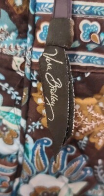 Vera Bradley Paisley Mini Backpack Brown Blue Dual Strap  display picture 1