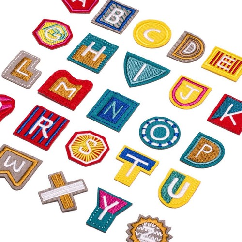 26pcs A-Z Alphabet Letters Patches Iron on Applique Sewing Badge DIY Clothing - Picture 50 of 68